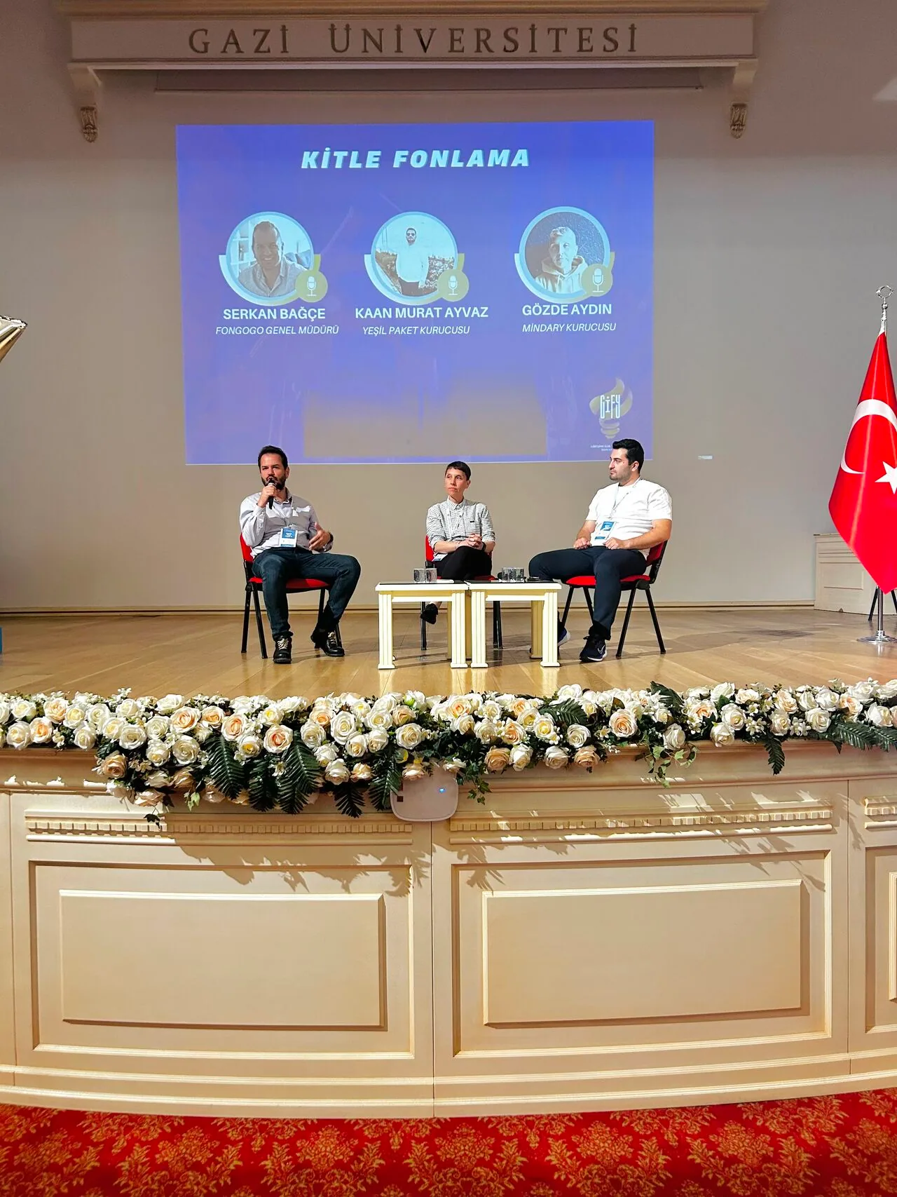 قآن مراد آيواز متحدثاً في مسابقة أفكار الأعمال بجامعة غازي - صورة 1